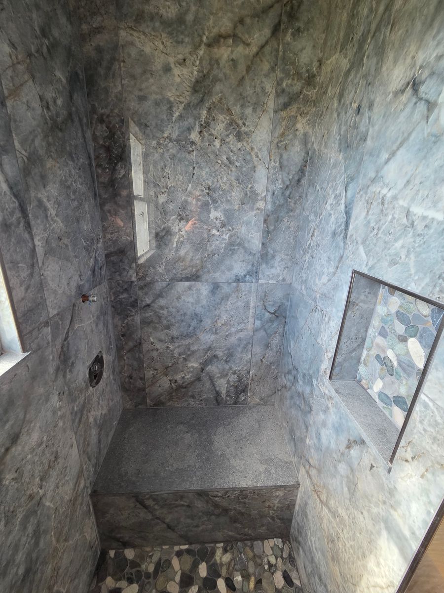 Tile Shower for D&J Custom Floors in Nederland, TX