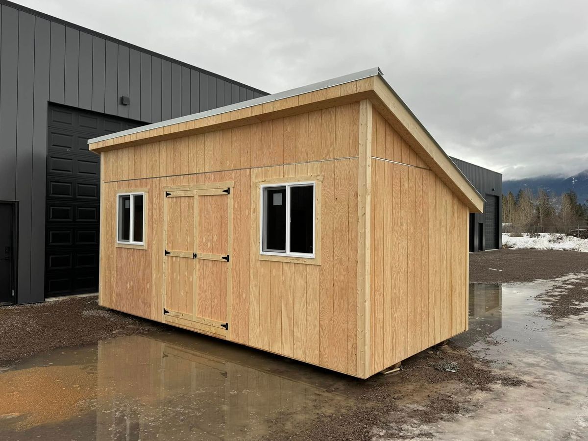 Single Pitch Shed for Rocky Mountain Shed Builders in Whitefish, MT