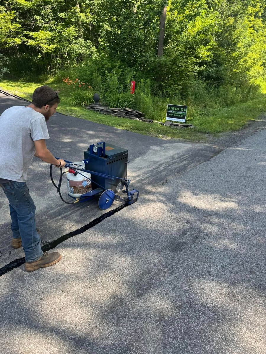 Crack Filling for Dibbles Asphalt Maintenance in Westernville, NY