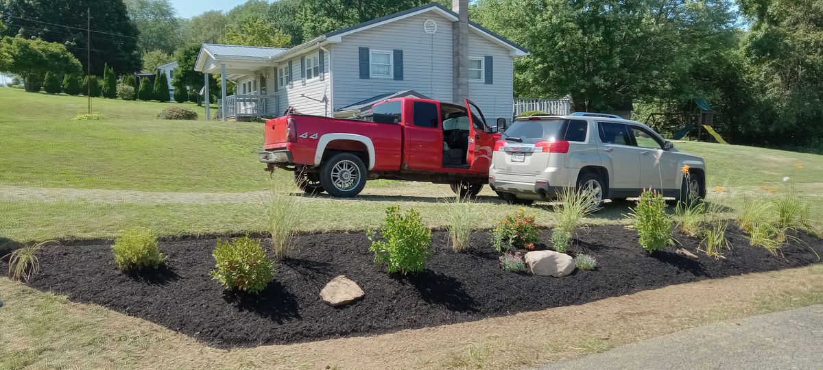 Mulch Installation for Bakers Landscape & Design in East Liverpool, OH
