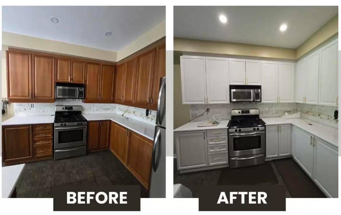 Cabinet Refinishing for J&C Painting in Mabank, TX