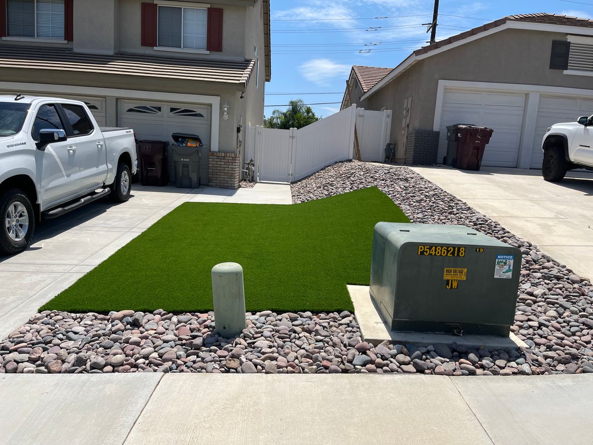 Artificial Turf Installation for Aidan Jade Landscaping in Riverside County, CA