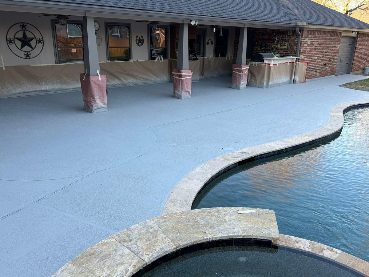 Pool & Patio Restoration for Texas Curb N Borders in Houston, TX