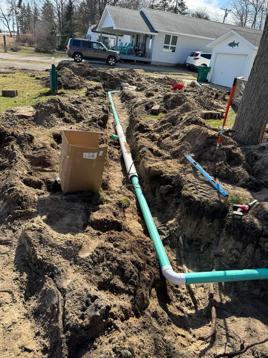 Sewer Lines for B.E. Kind Excavating in Oscoda, MI