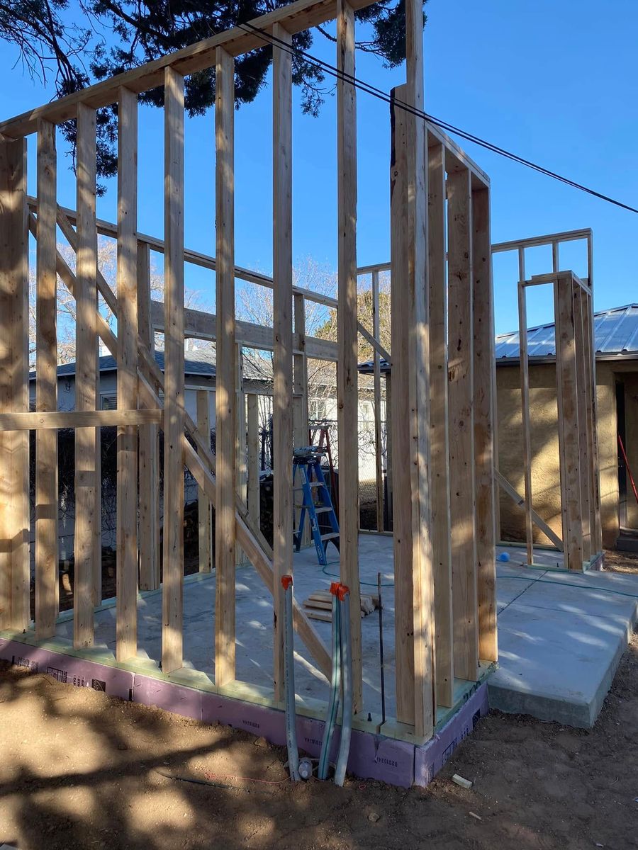 Framing for MPB Construction LLC in Albuquerque, NM