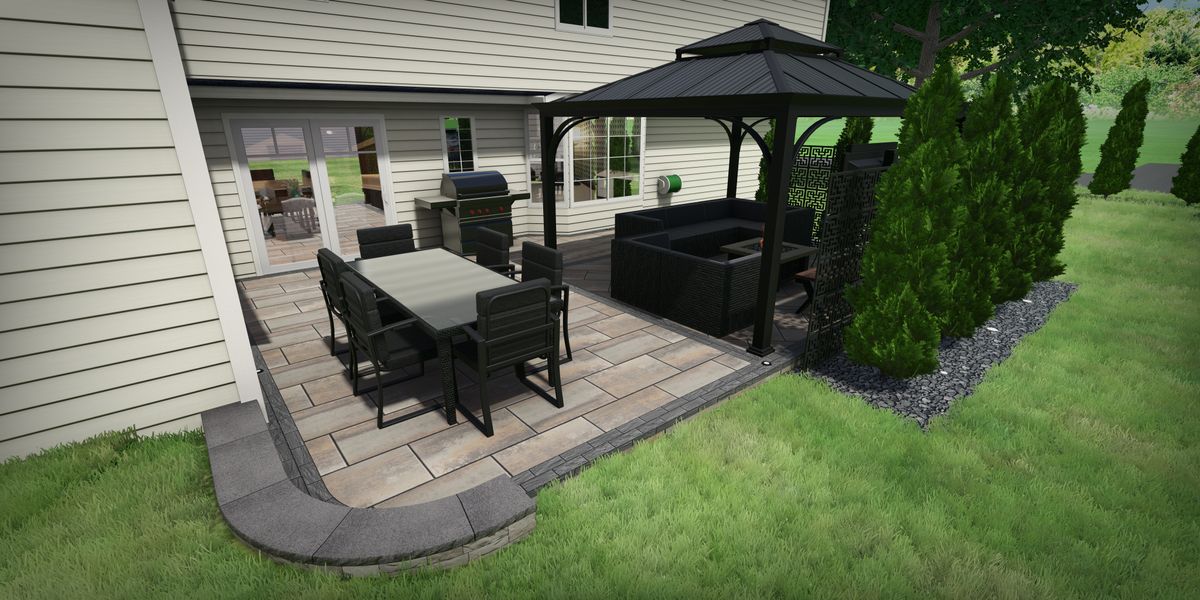 Outdoor Space 3D Renderings for Sunstone Construction in Oakland County, MI