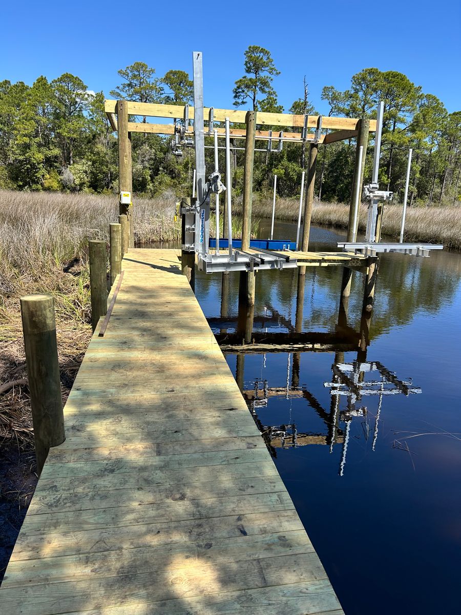 Boat lifts/ Boat house for J&H Land and Marine in Panama City, FL