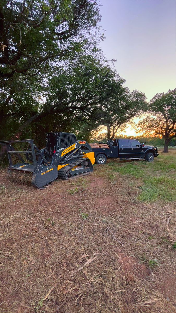 Excavation and site prep for South Prairie Construction in Graham, TX