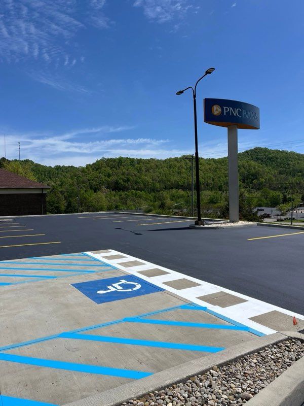 Parking Lot Striping for Metzler Paving and Sealcoating in Jacksboro, TN