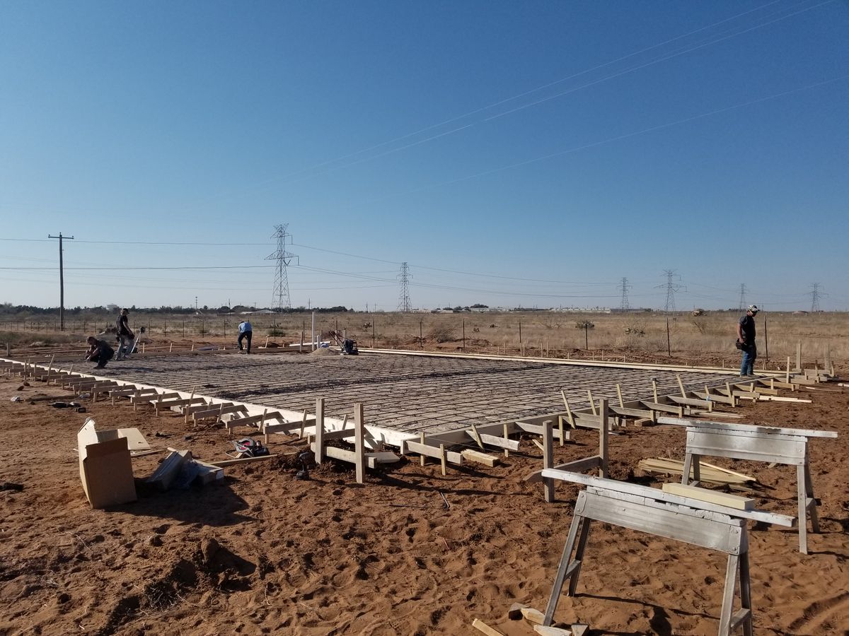 Framing for Shayne Prisk Construction in Midland, TX