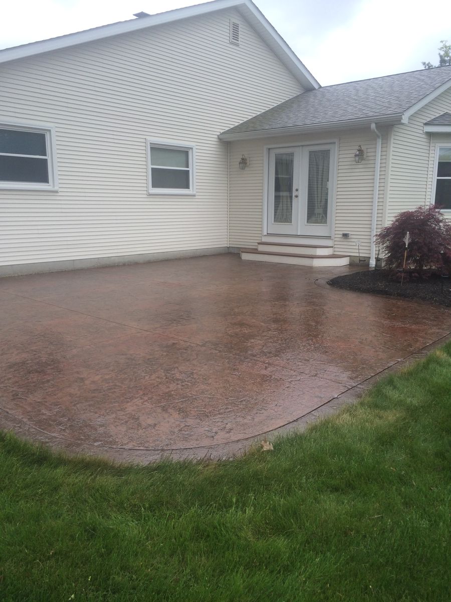 Stamped Concrete Installation for Lake Erie Companies in Grand River, OH
