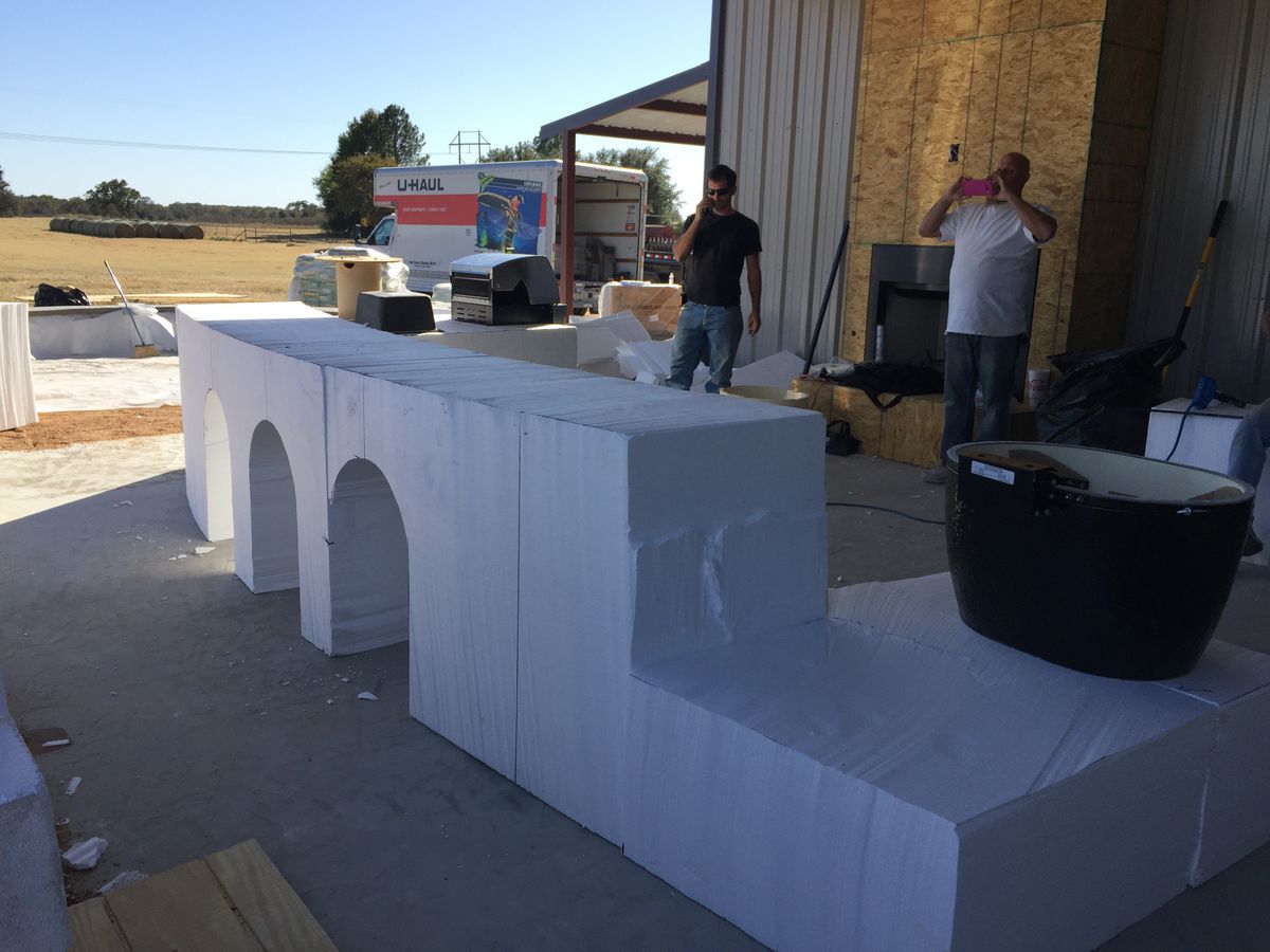 Custom Carved Concrete for Texas Curb N Borders in Houston, TX