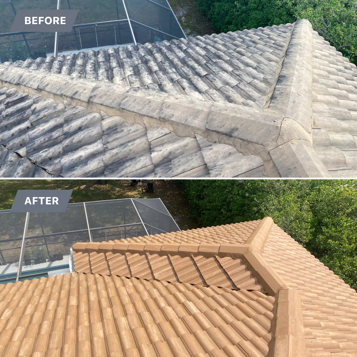 Soft Wash roof cleaning for Suncoast Coating Services in Sarasota, FL