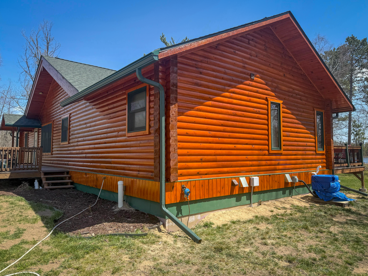 Log Home Refinishing for Mr. Mole's Painting in Bemidji, MN