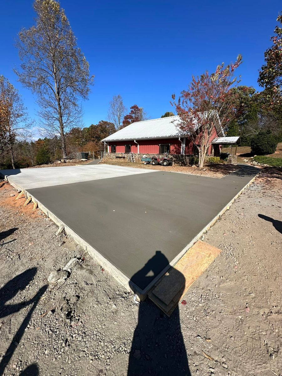 Concrete Slab Construction for J & Son Construction LLC in Forest City, NC