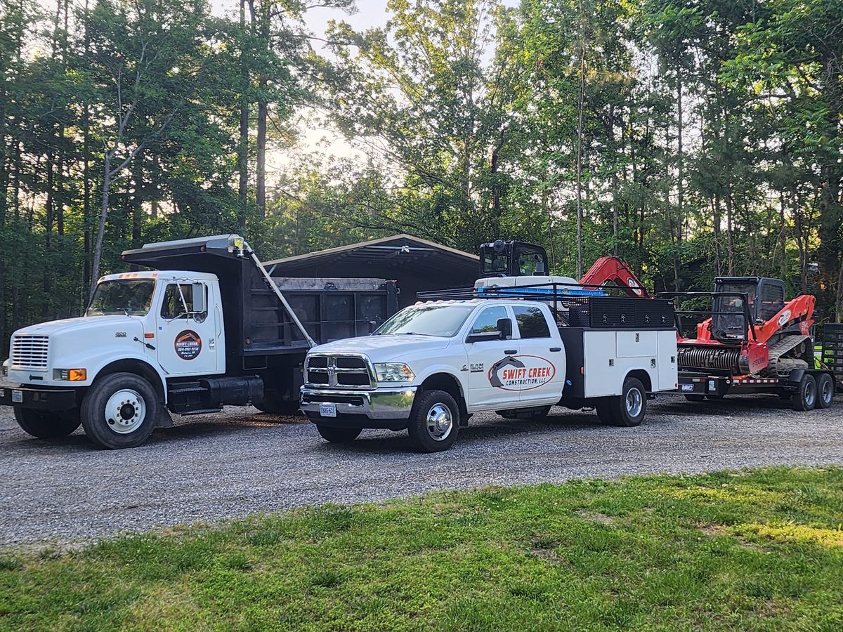Site Preparation for Swift Creek Construction in Chesterfield County, VA