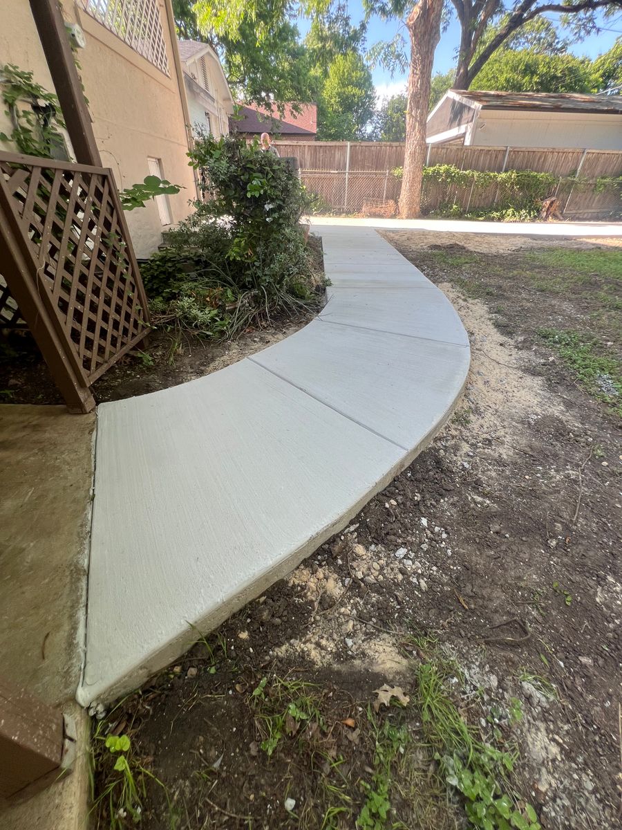 Sidewalk Installation for BW Concrete Contracting LLC in Fort Worth, TX