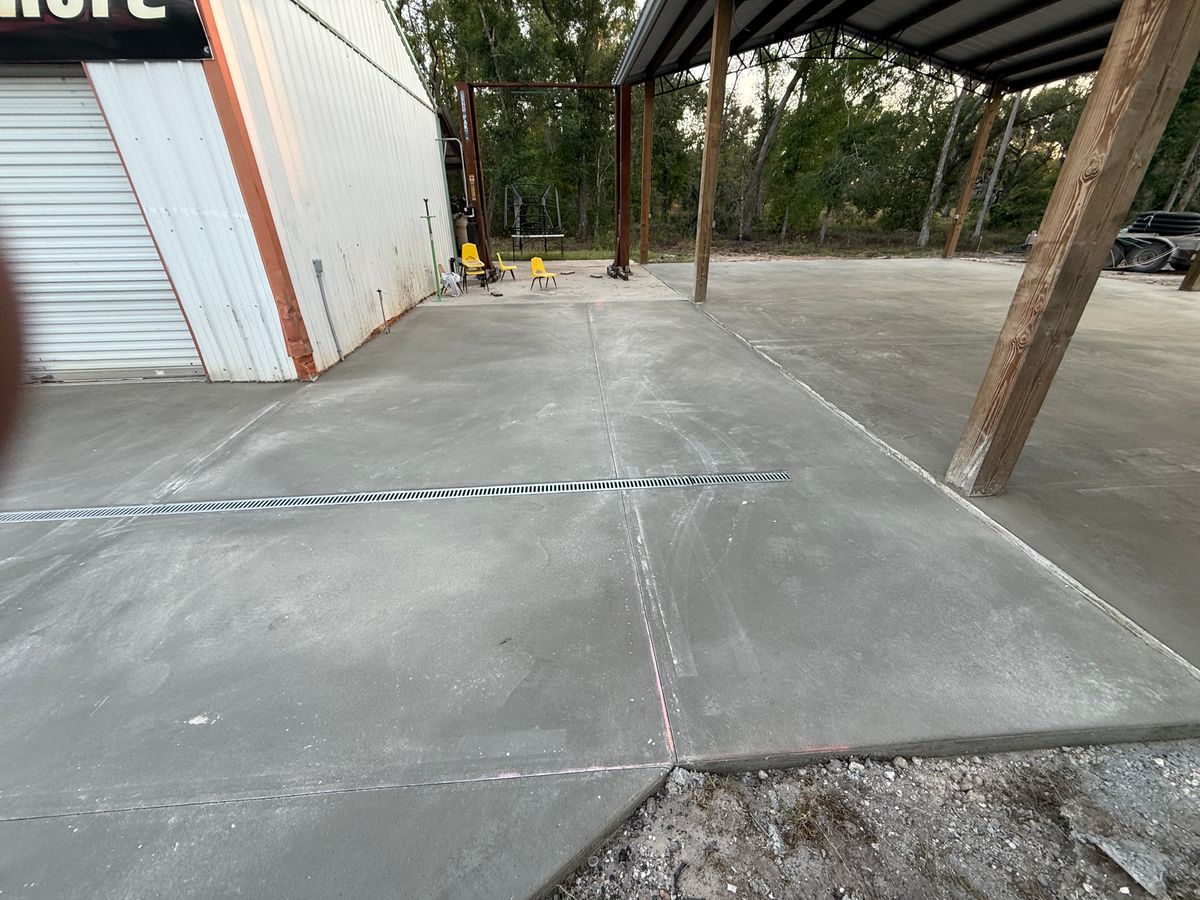 Concrete Slab Construction for Cameron Enterprises in Live Oak, FL