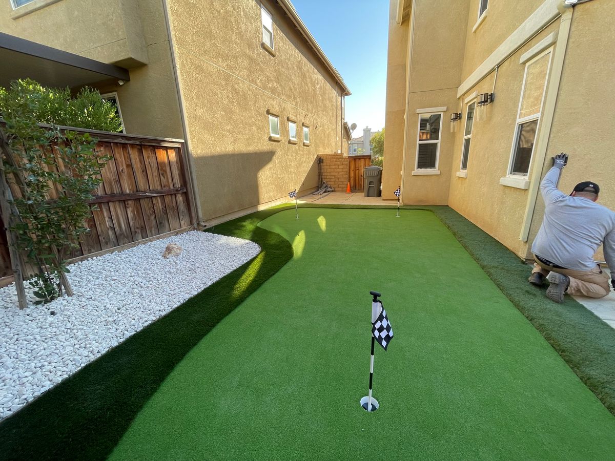 Artificial Turf Installation for Aidan Jade Landscaping in Riverside County, CA