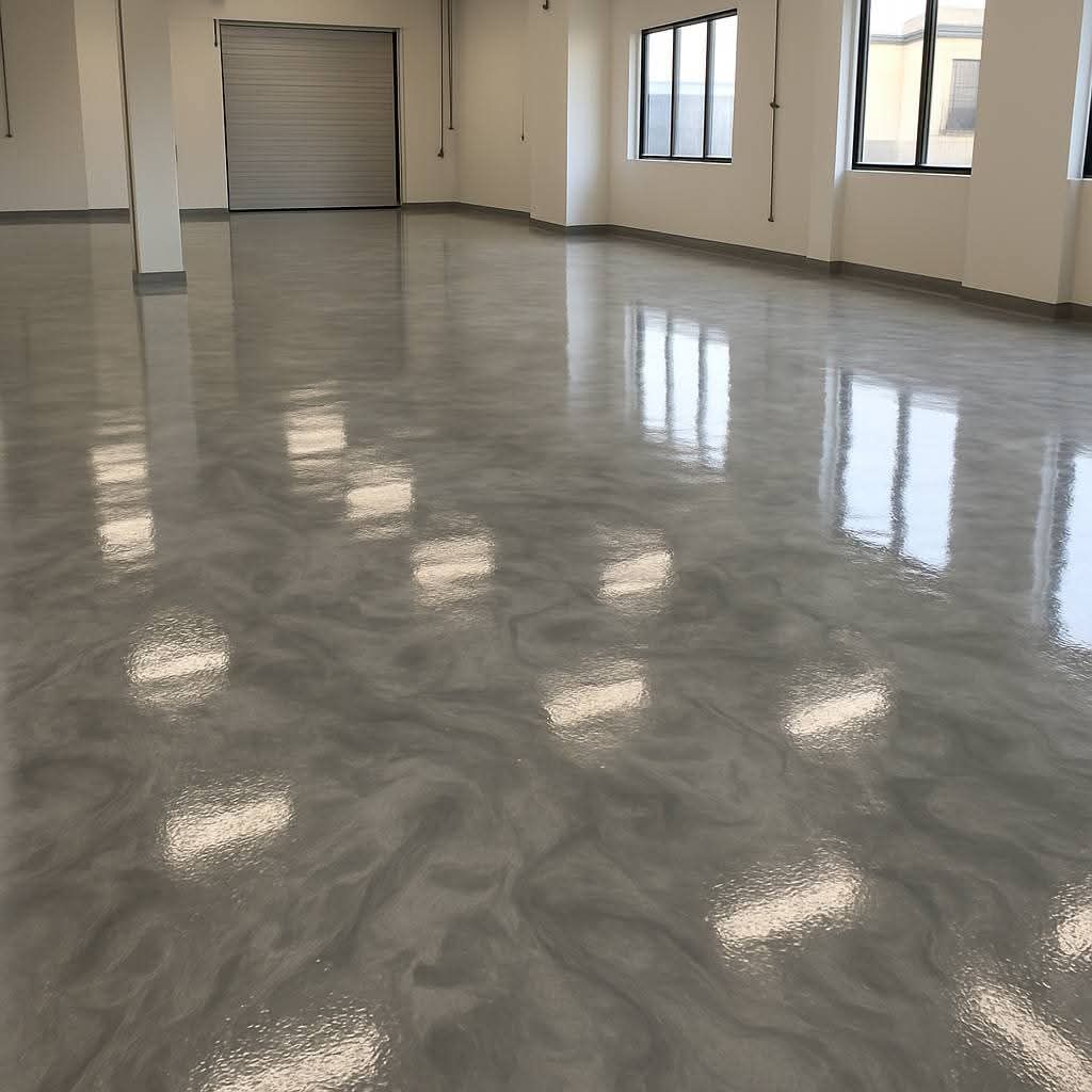 Flaked epoxy floors Floor Coating for DB WRAPS in Josephine, TX