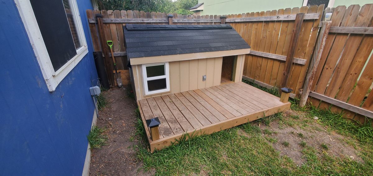 Custom Dog Houses and Animal Enclosures  for James Ellis Contracting in Kyle, TX