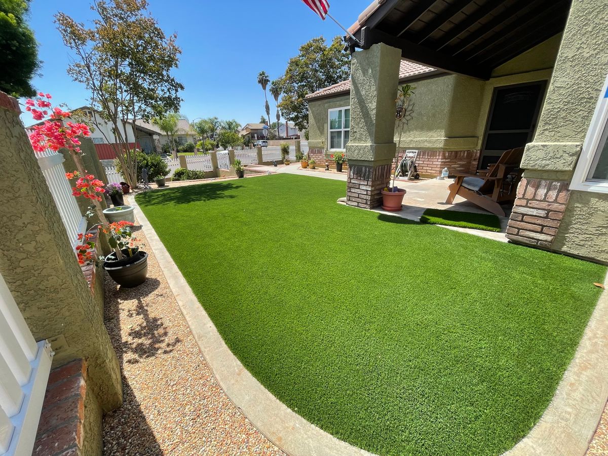 Concrete Edging for Aidan Jade Landscaping in Riverside County, CA