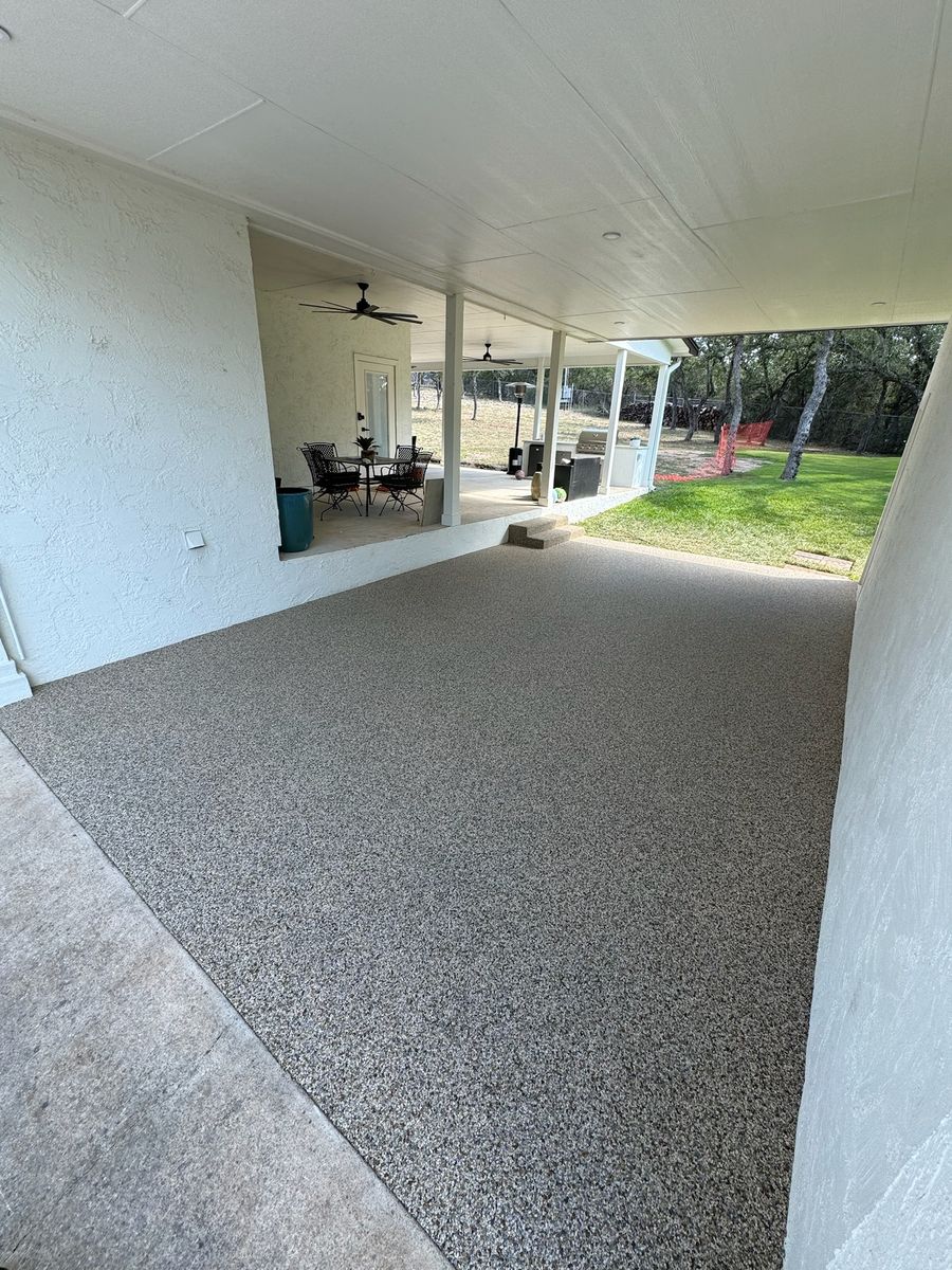 “Tex Stone” Resin Bound Overlay for TEX STONE Resin & Epoxy Coatings in Schertz, TX