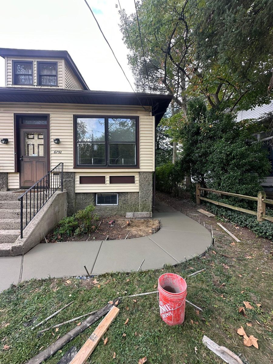 Sidewalk Installation for GV Concrete LLC in Cherry Hill Township, NJ