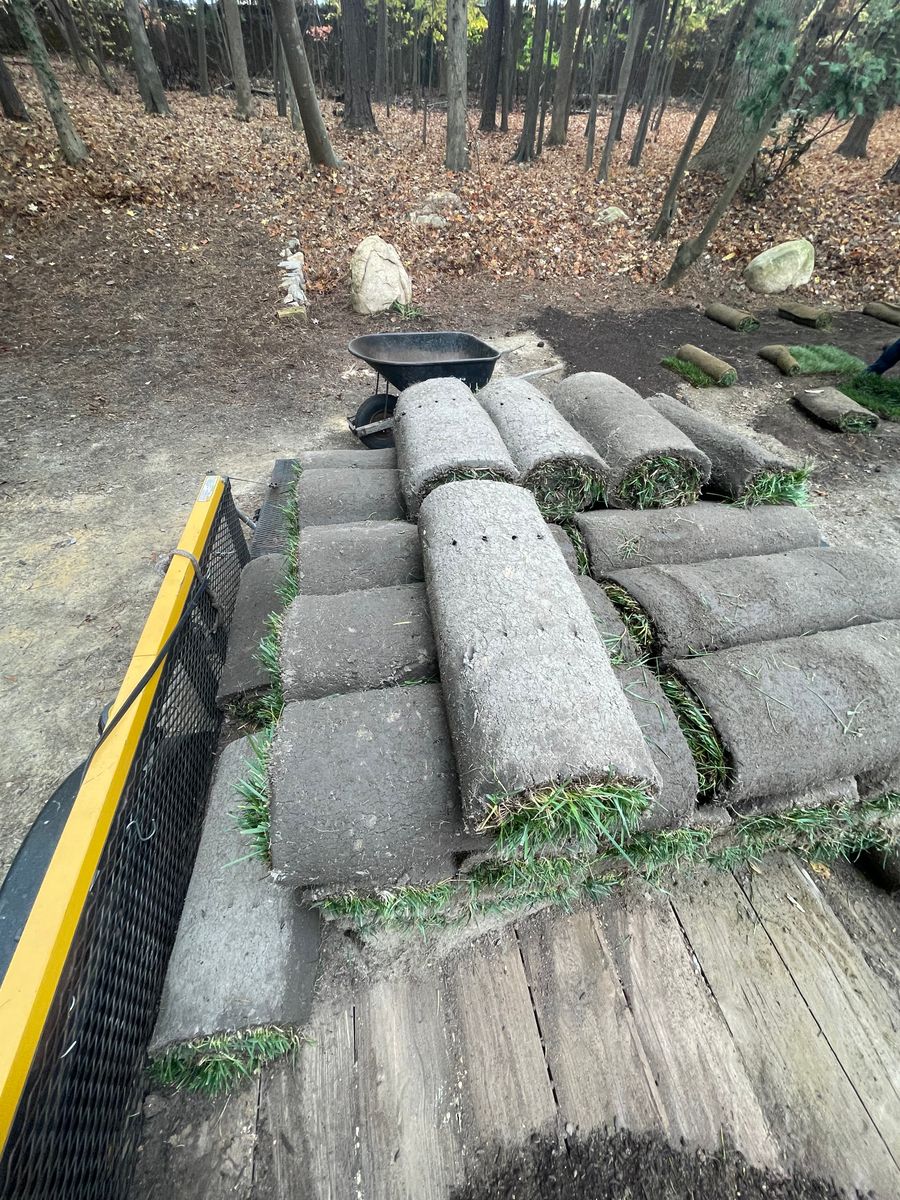 Sod Installation for Chavez Landscaping in Pittsboro, NC