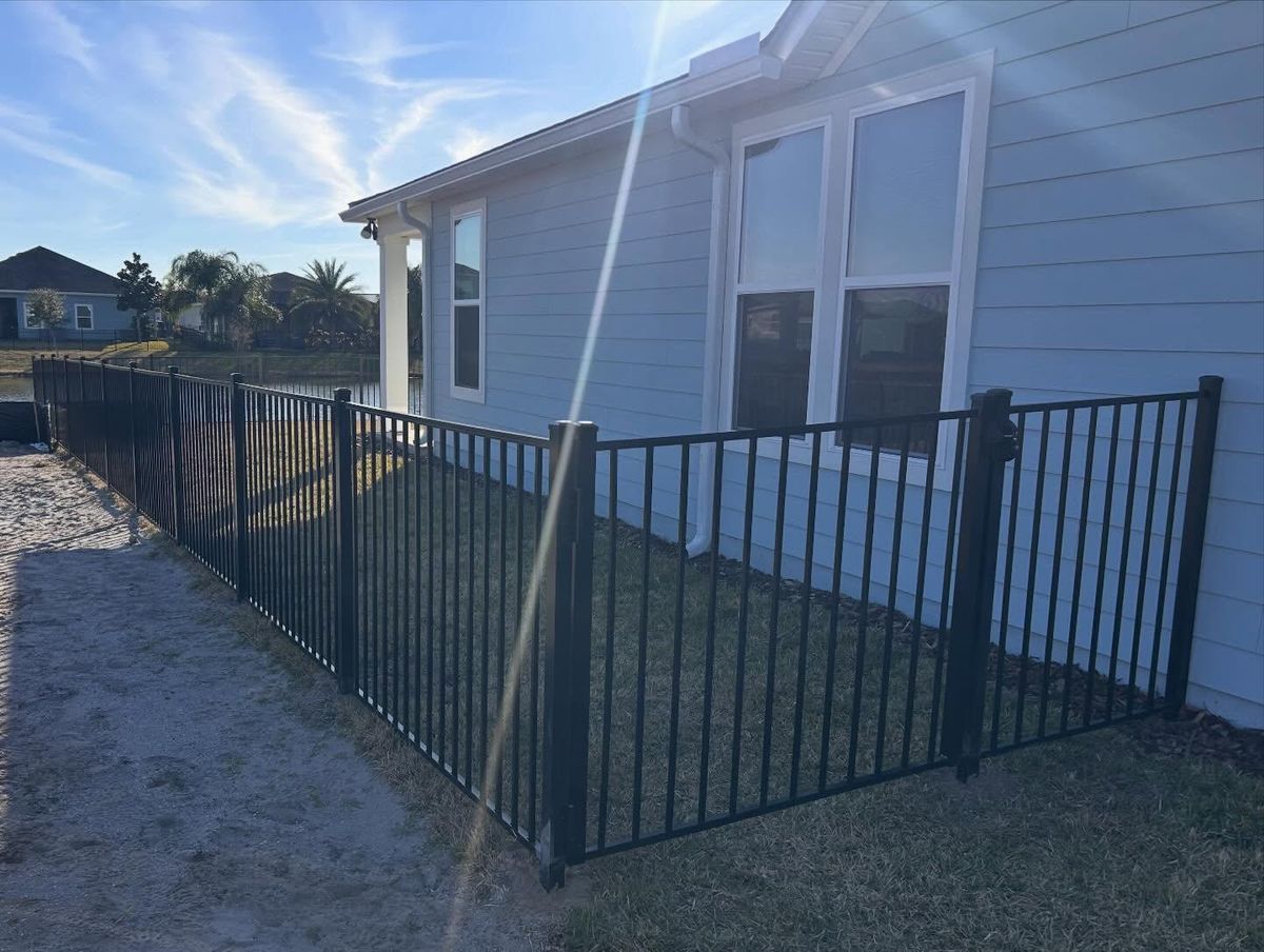 Aluminum Fence Installation for Madden Fencing Inc. in St. Johns, Florida