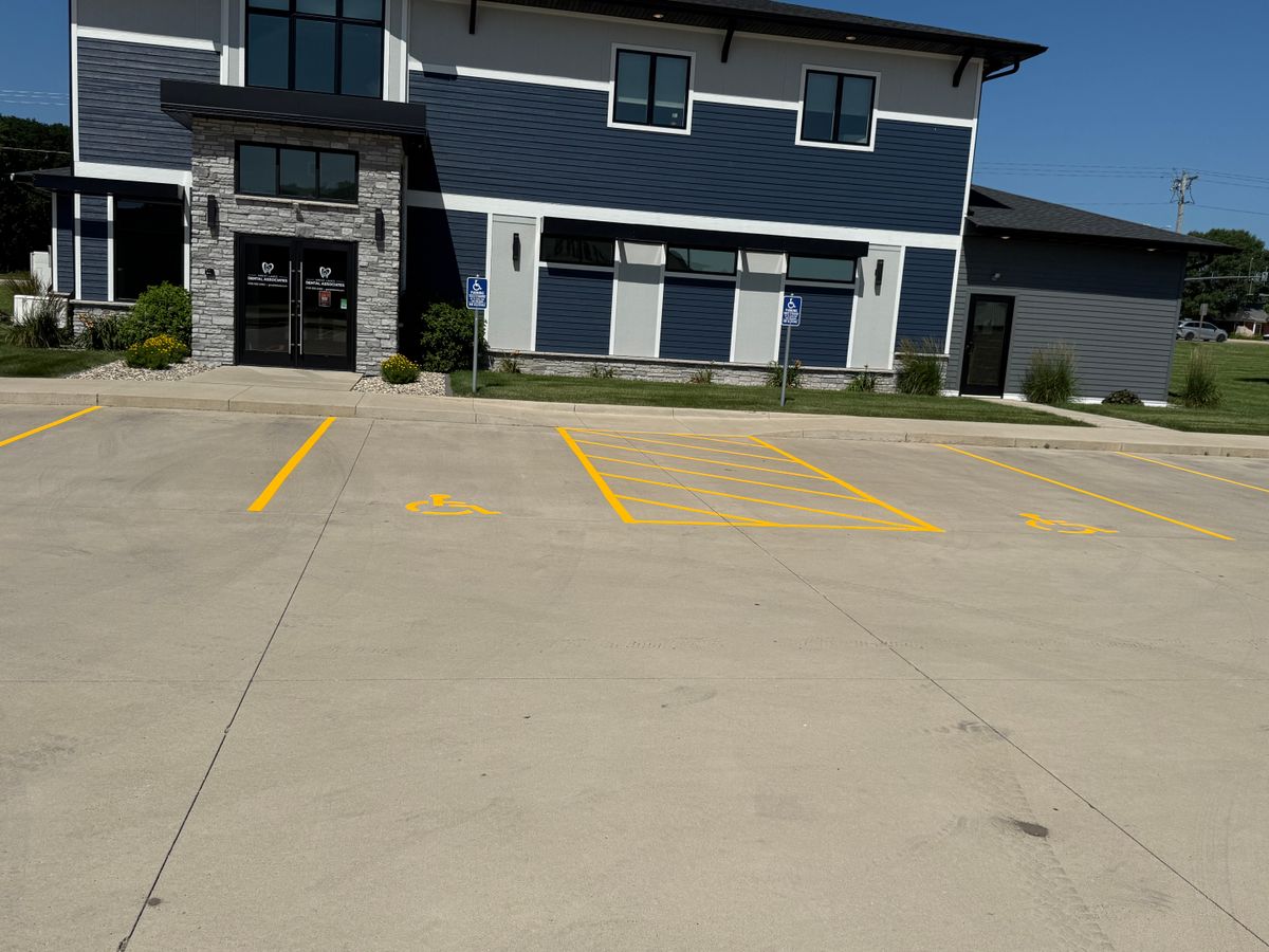 Line Striping for Midwest Line Striping LLC in Spirit Lake, IA