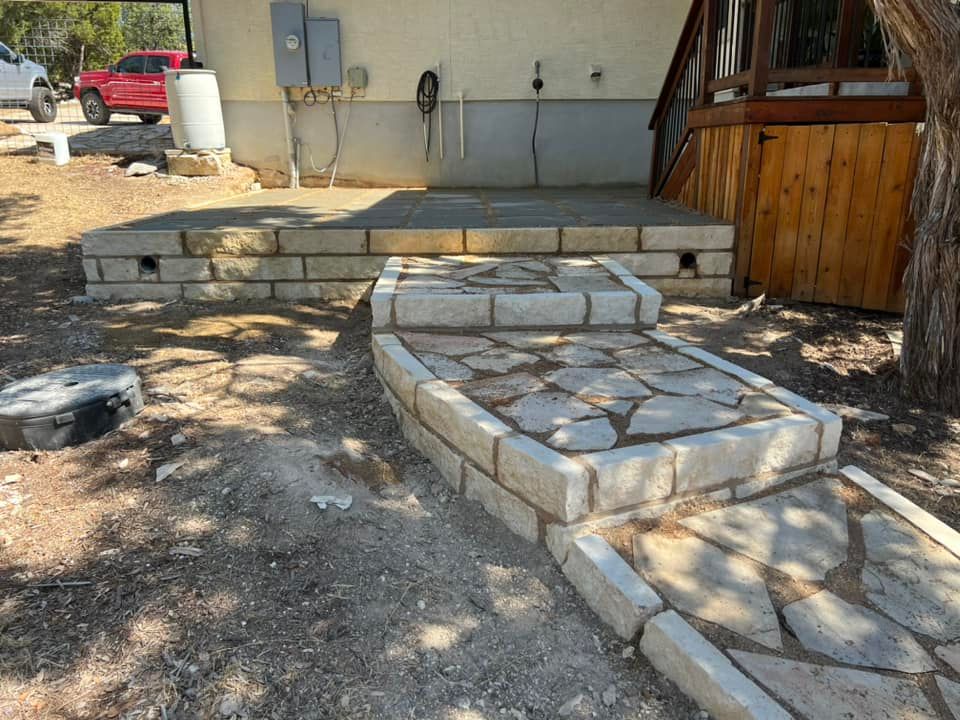 Patio Design & Construction for DR Landscape in San Antonio, TX