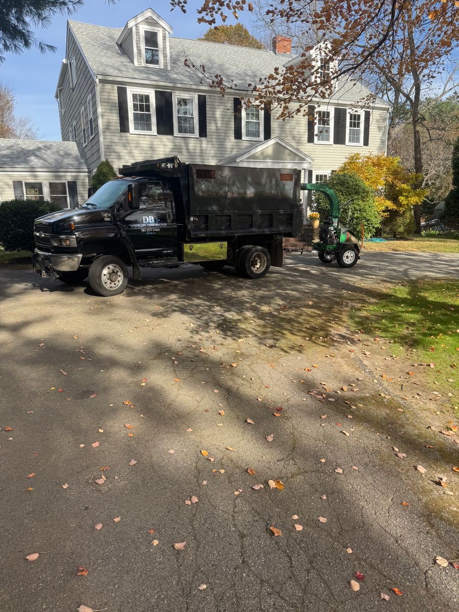 Fall Clean Up for DB Landscape Construction in Scituate, MA