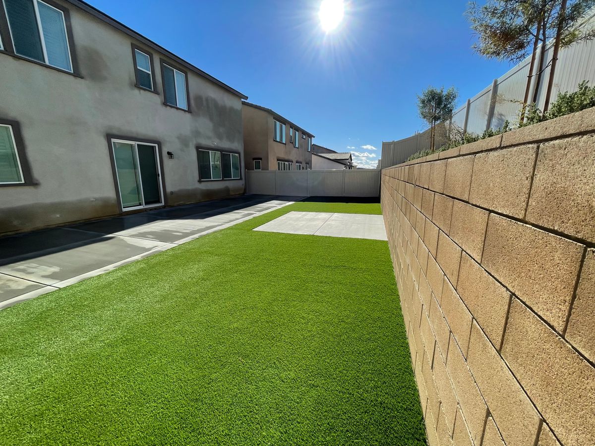 Artificial Turf Installation for Aidan Jade Landscaping in Riverside County, CA