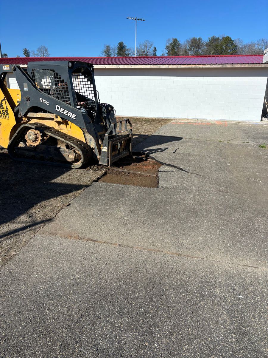 Grading & Excavating for Bass Concrete LLC in Weaverville, NC