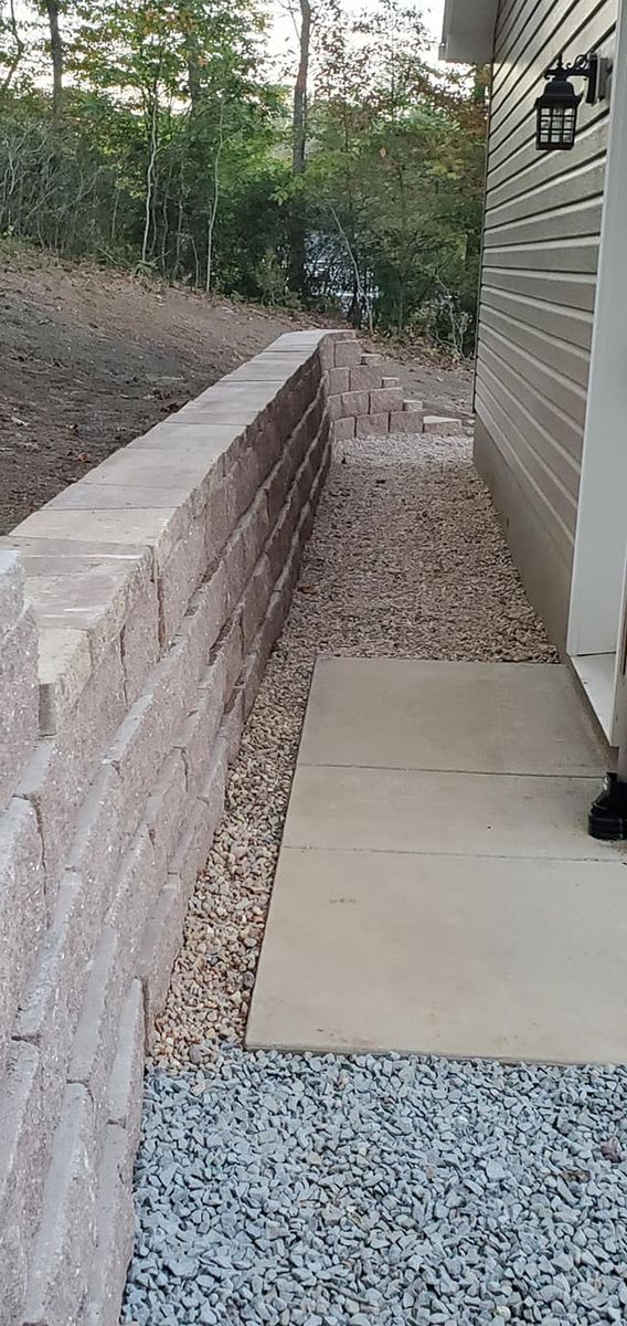 Retaining Wall Construction for Lakeside Landscaping  in Gordonsville, VA