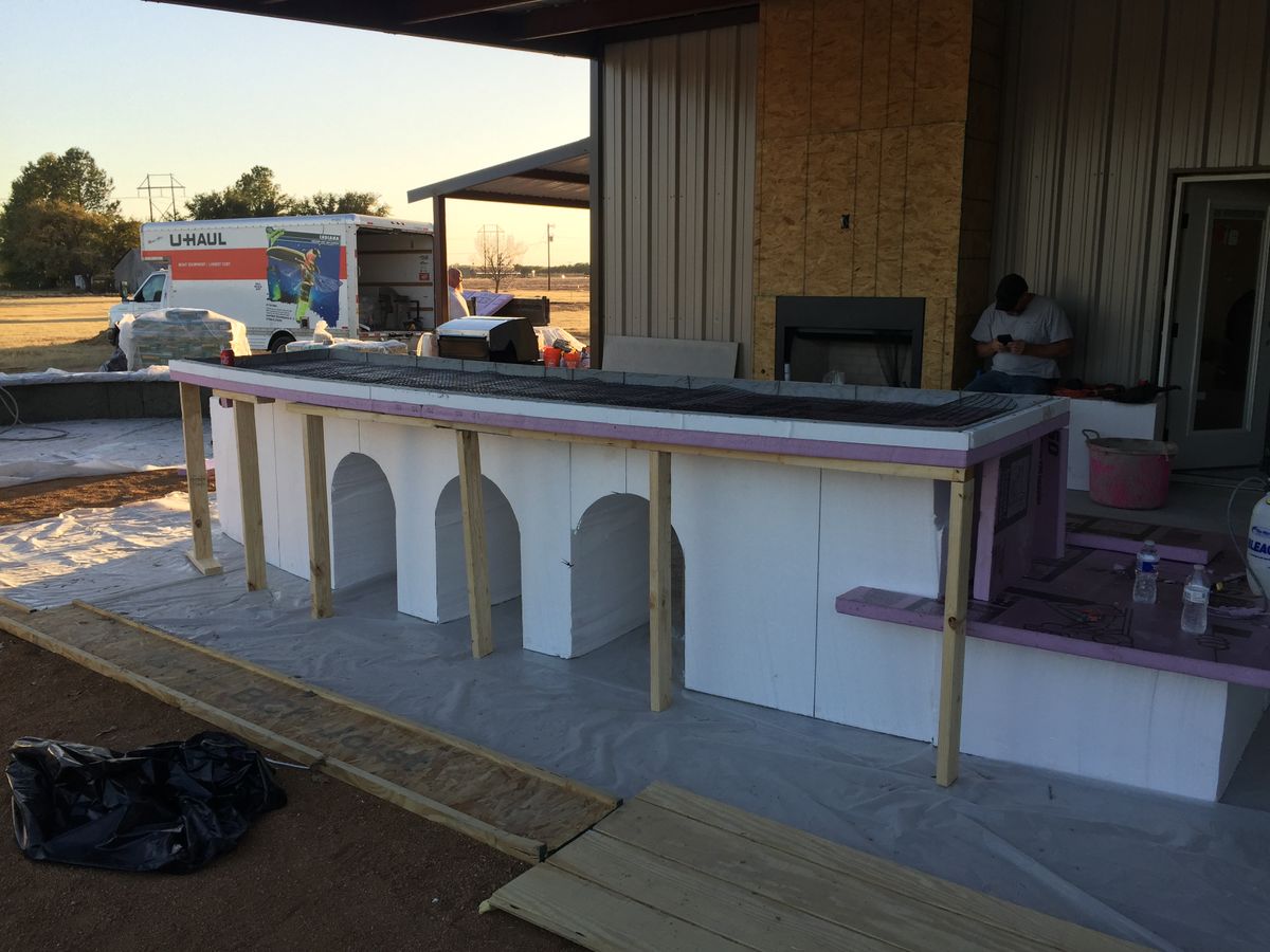 Custom Carved Concrete for Texas Curb N Borders in Houston, TX