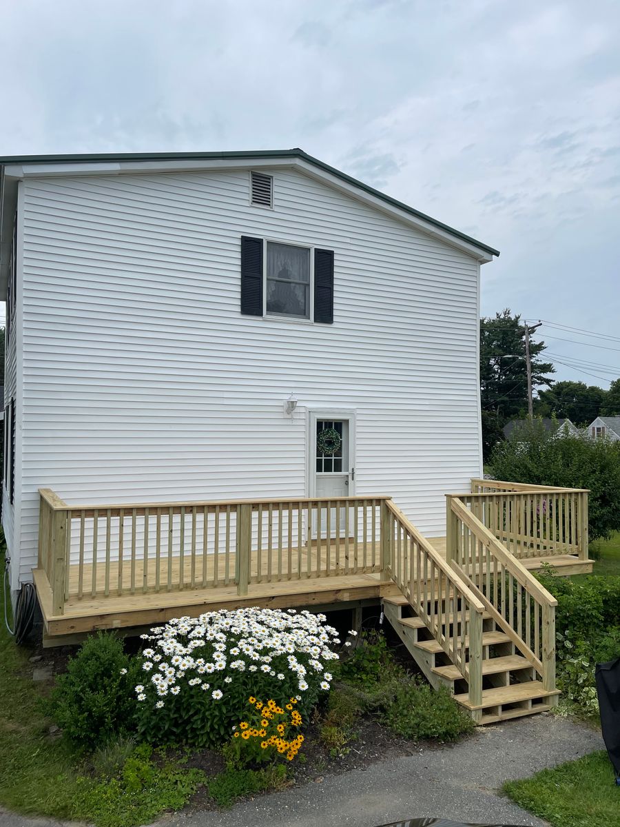 Deck Installation for True North Home Services in Brewer, ME