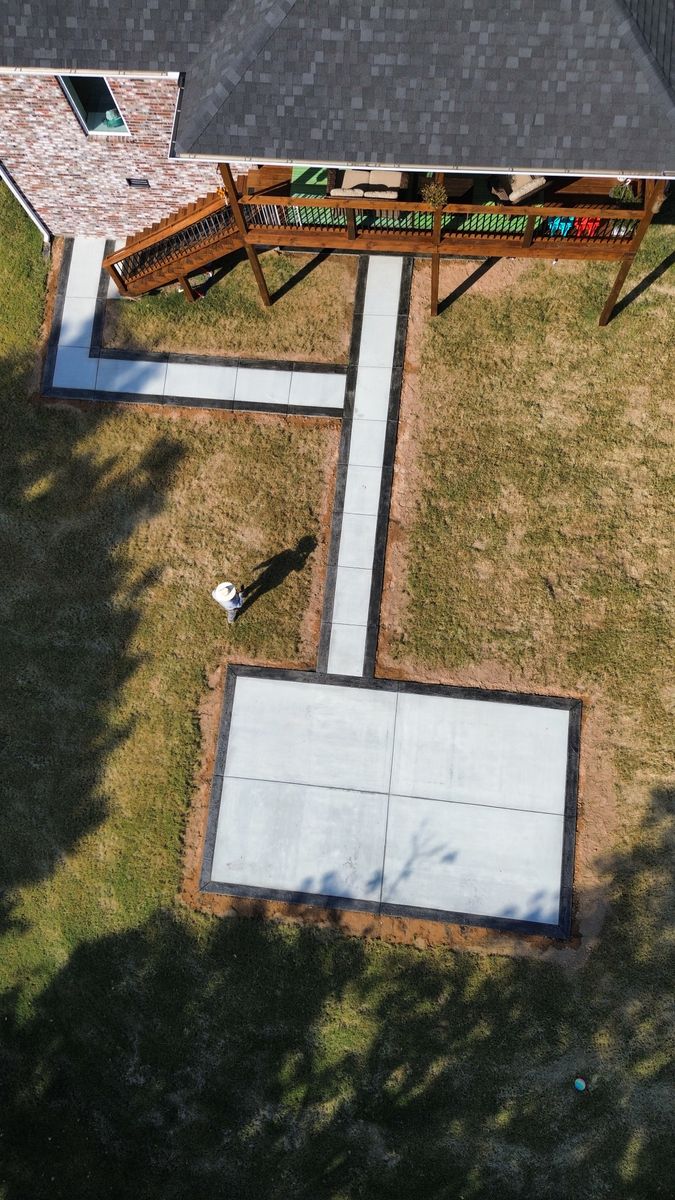 Stamped Concrete Installation for Modern Concrete LLC in Lowell, AR