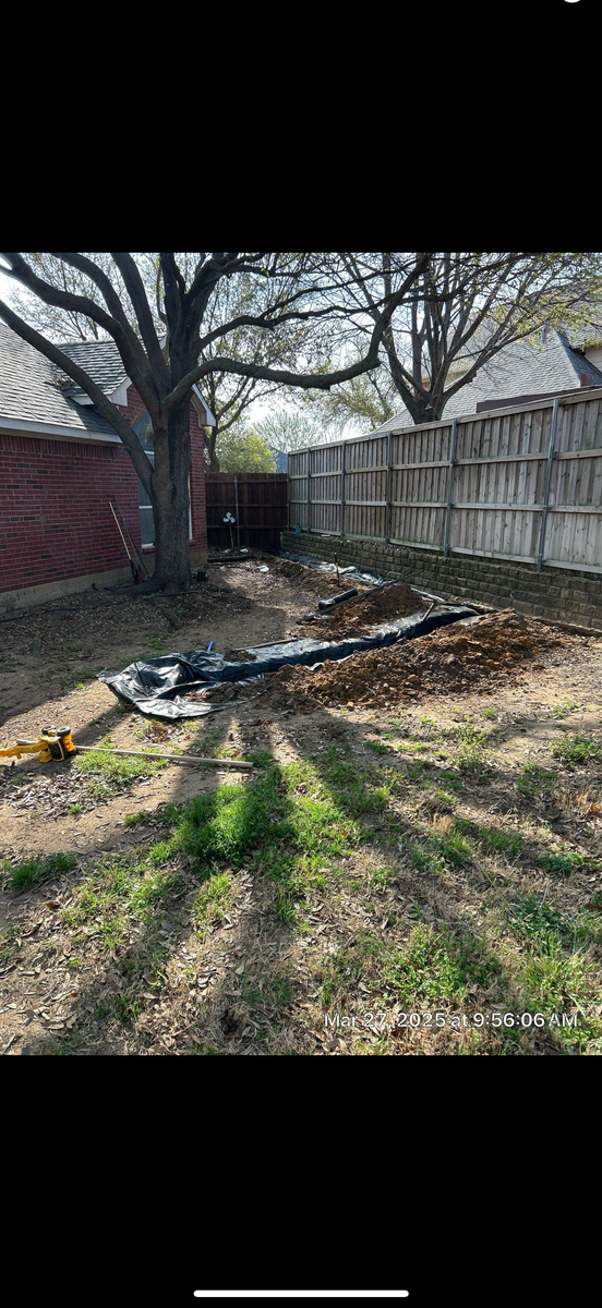 French Drain and Down Spout Drainage Systems for Light It Up AV and Turf in Keller, TX
