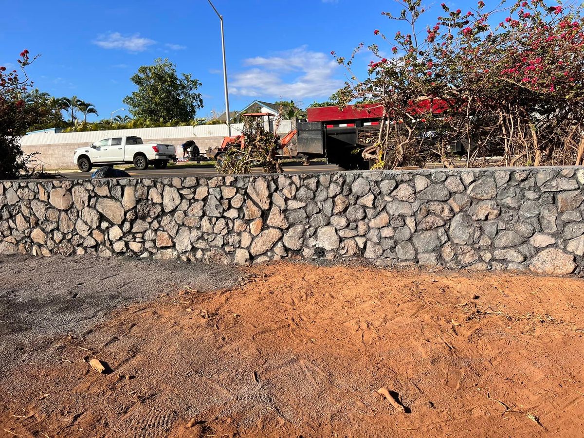 Rock Walls for Savou Landscape & Masonry LLC  in Maui, HI