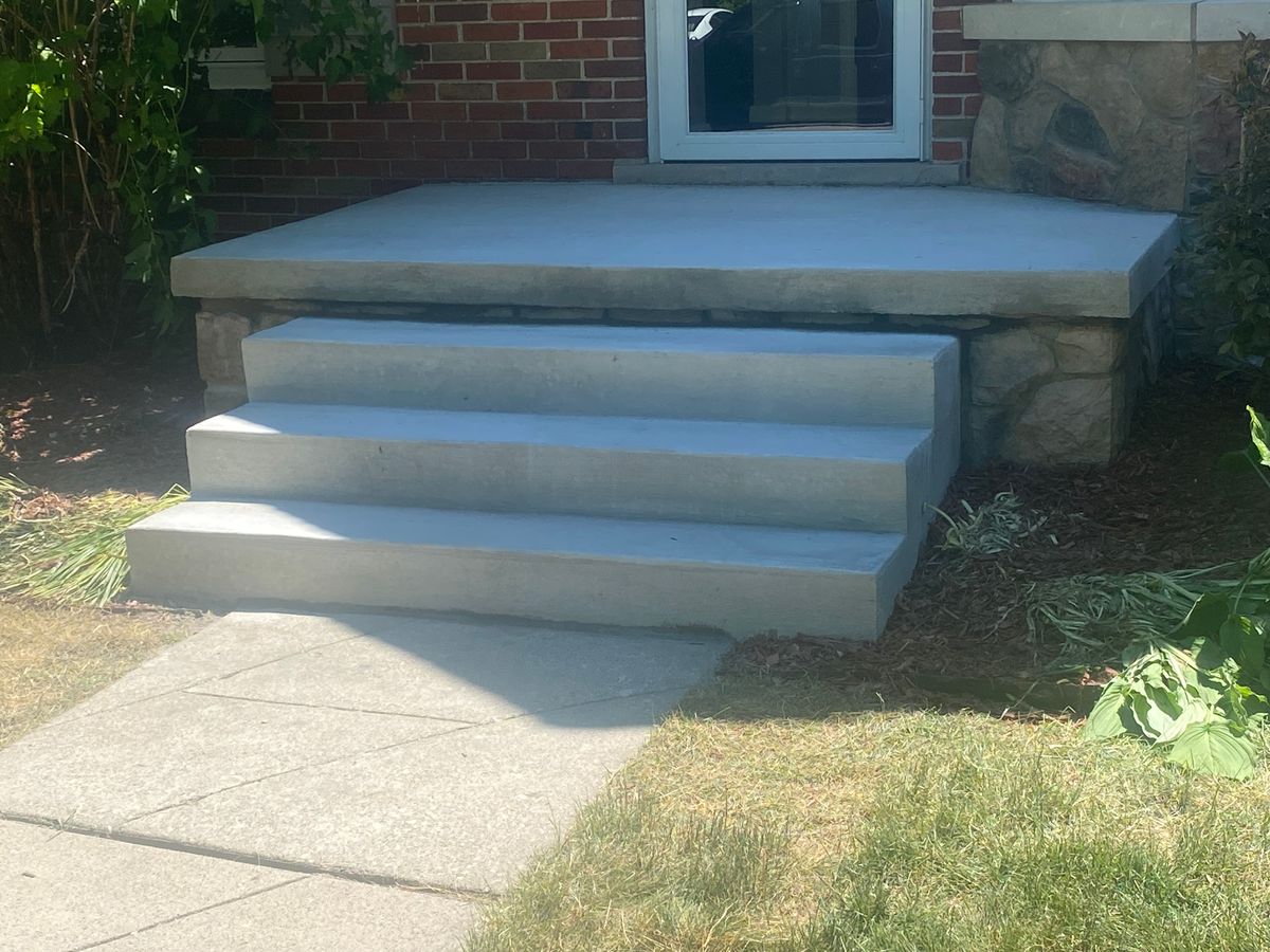 Concrete Sidewalk Installation for Deerbrook Construction in Pontiac, MI