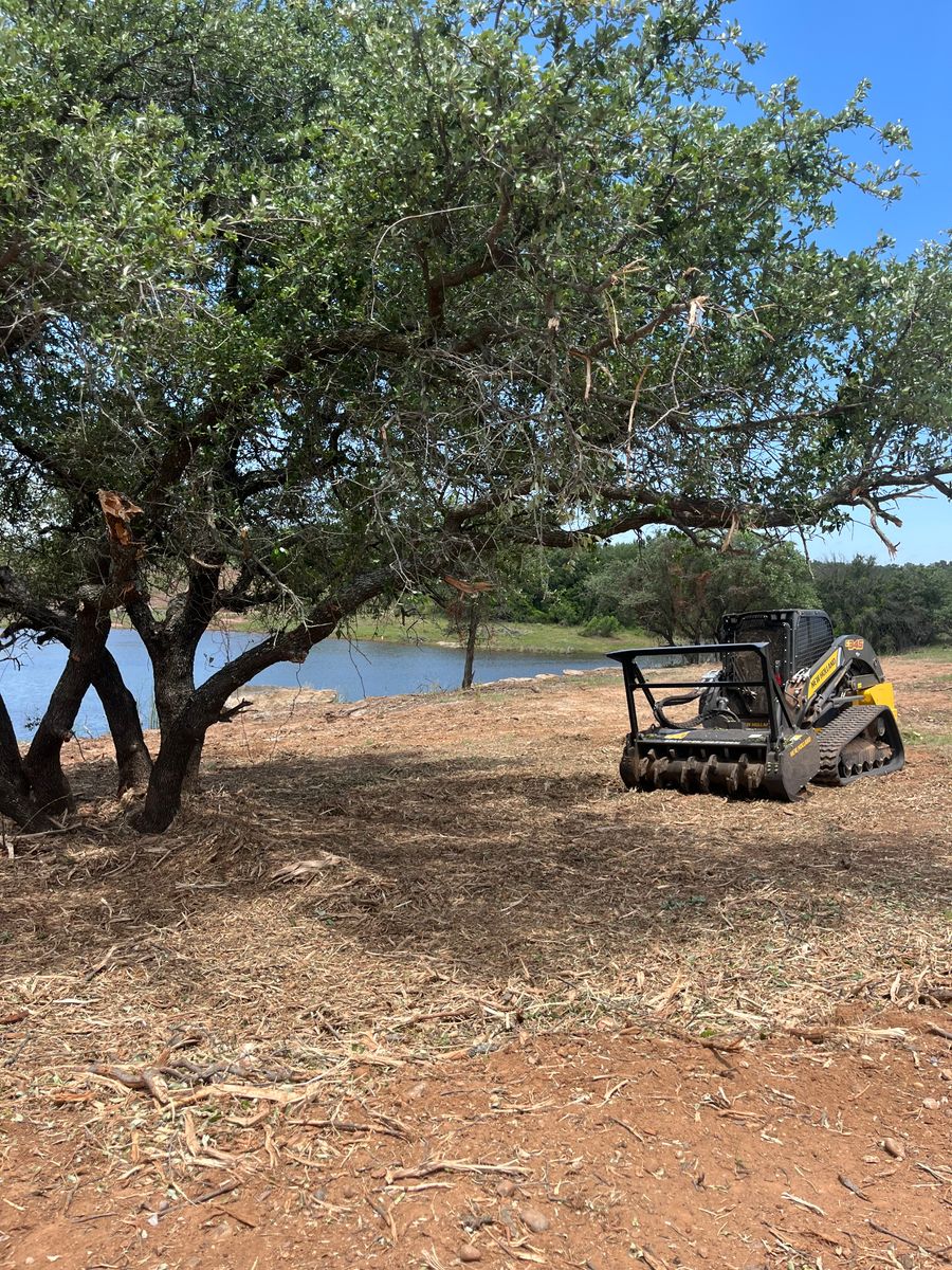 Excavation and site prep for South Prairie Construction in Graham, TX