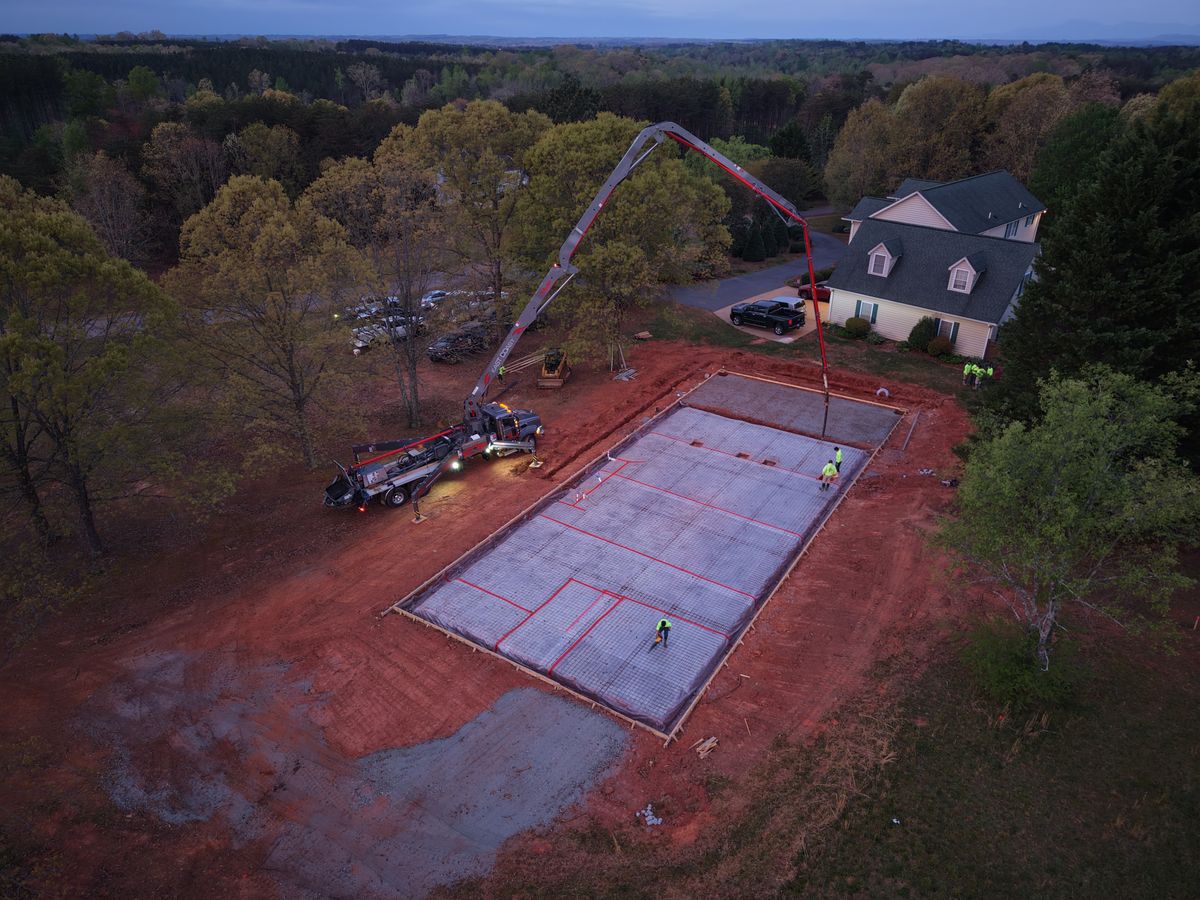 Concrete Slab Construction for J & Son Construction LLC in Forest City, NC