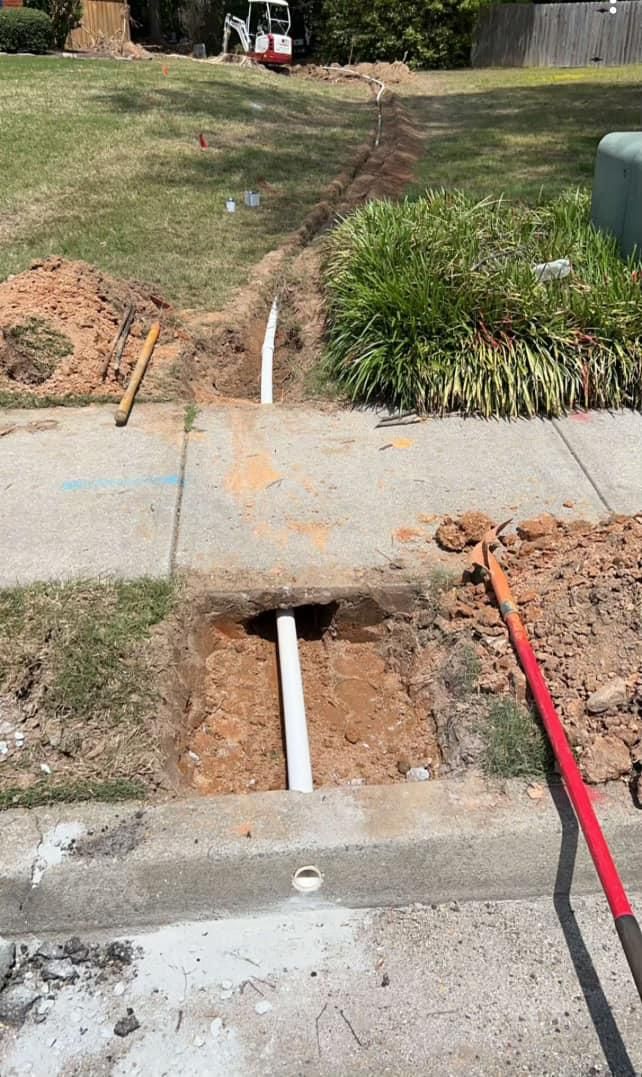 Grading and drainage for Adams Landscape Management Group LLC. in Loganville, GA