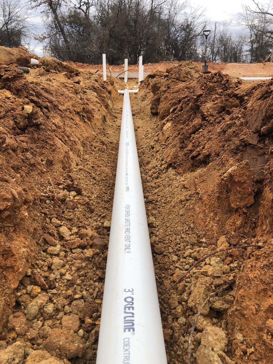 Underground Sewer Installation for Good Hands Plumbing in Aledo, TX