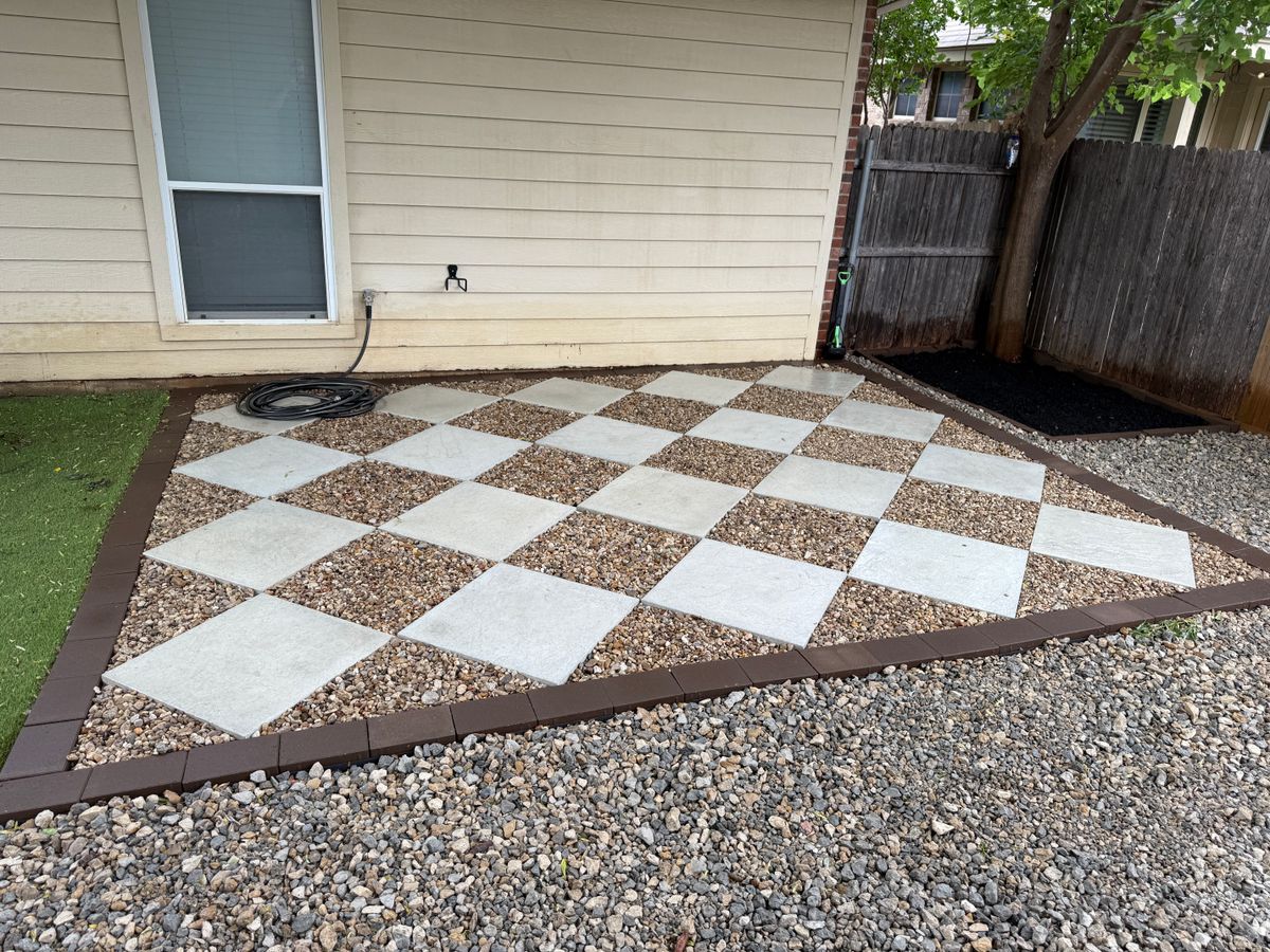 Paver Installation for Light It Up AV and Turf in Keller, TX