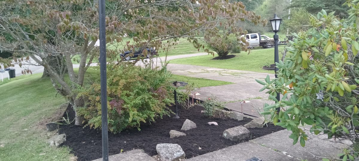 Mulch Installation for Bakers Landscape & Design in East Liverpool, OH