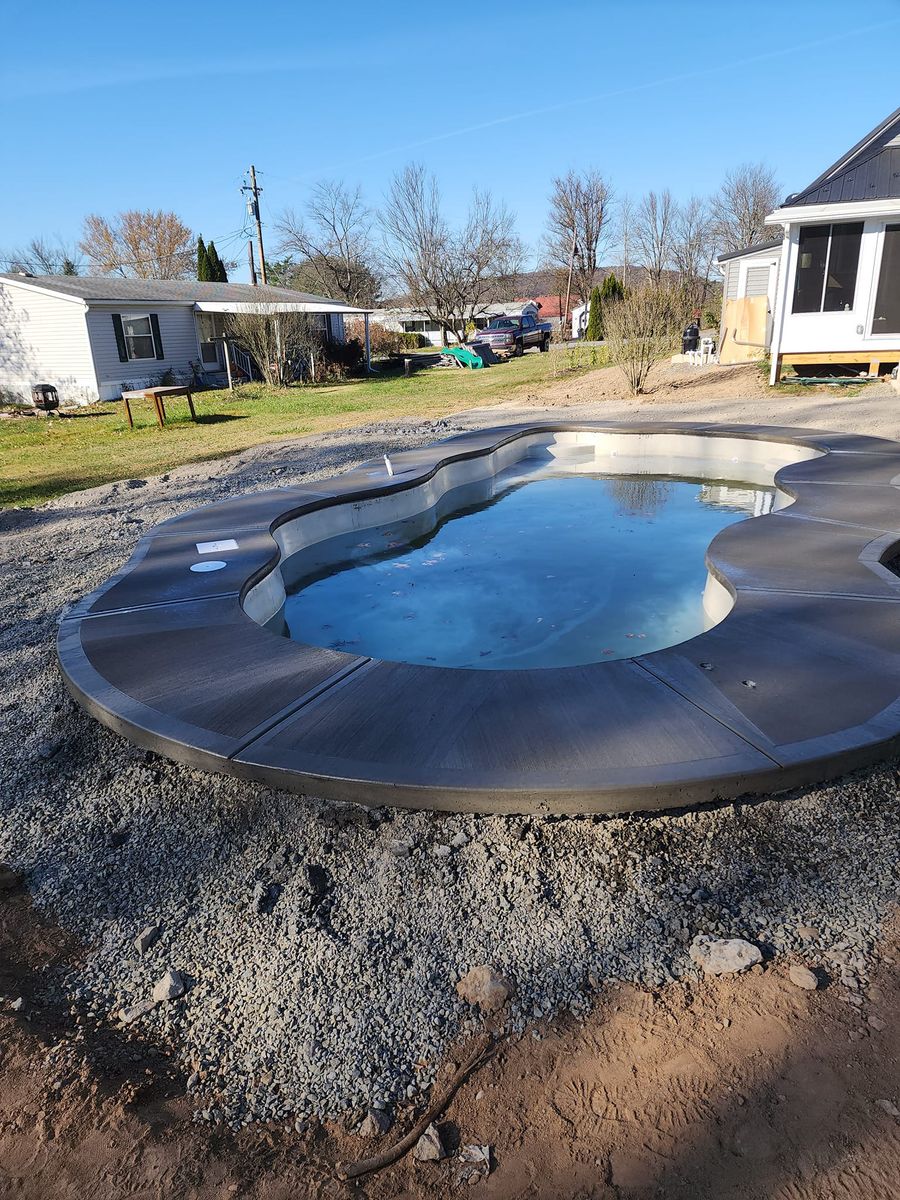 Pool Construction for Heckman Hauling & Excavating in Nescopeck, PA
