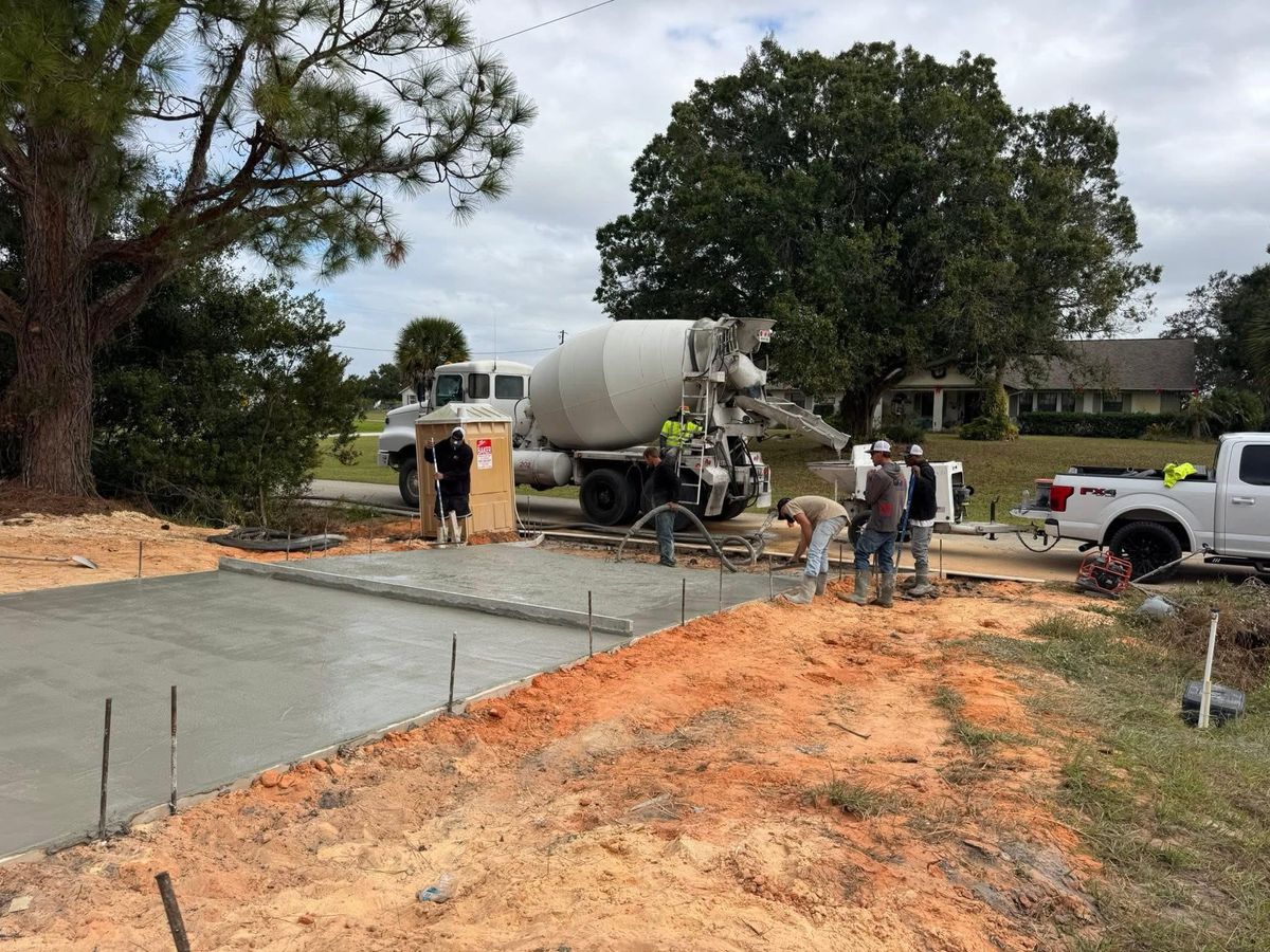 Site Preparation for All Phases Decorative Concrete in Sebring, FL